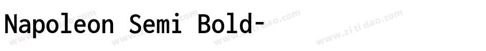 Napoleon Semi Bold字体转换